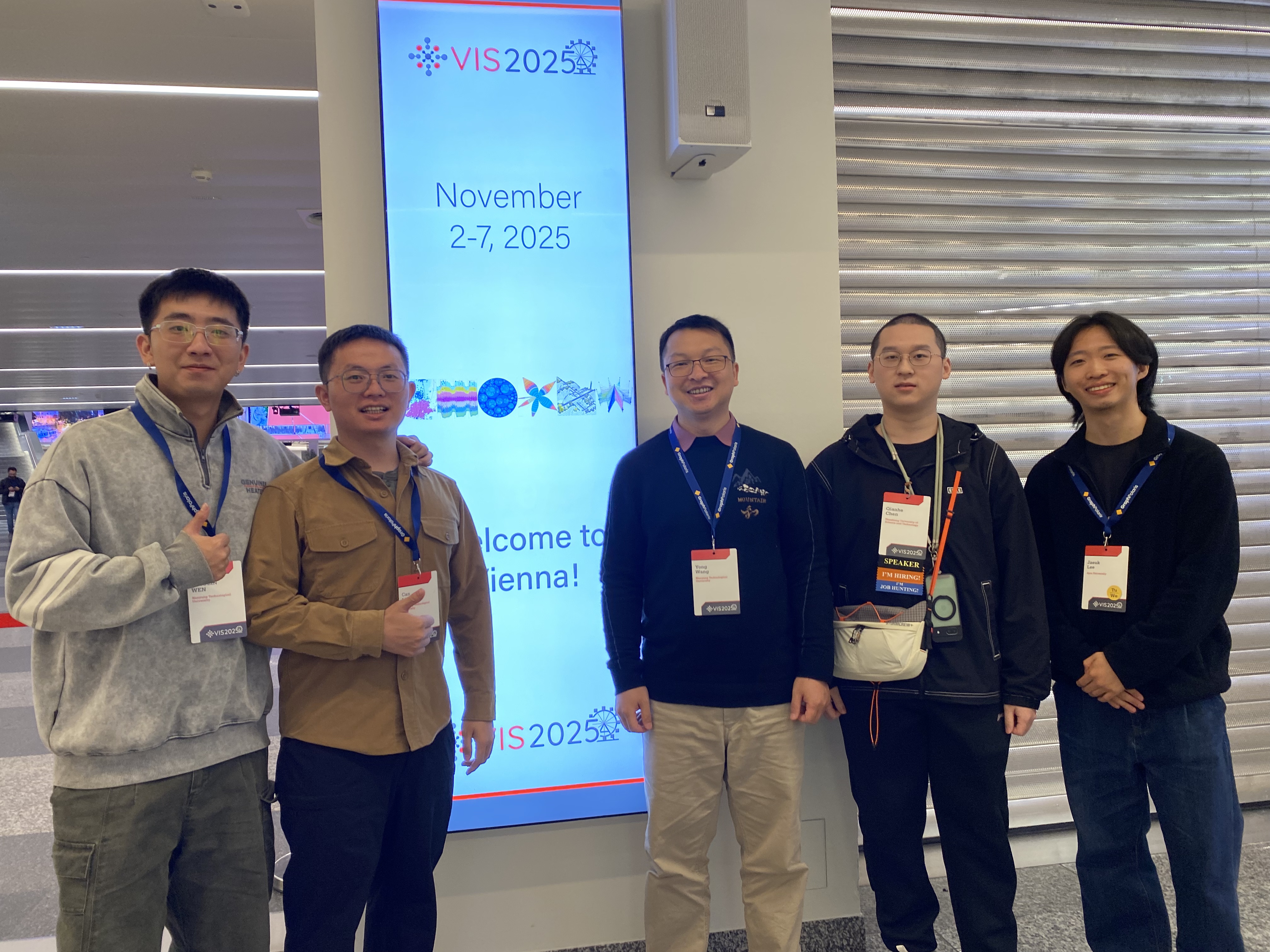 Our team attended IEEE VIS 2025 — congratulations to Prof. Yong Wang for receiving the IEEE VGTC Visualization Significant New Researcher Award! 🎉🏅 – image 1